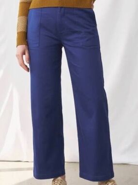 United By Blue Organic Twill Wide Leg Work Pant in Blue